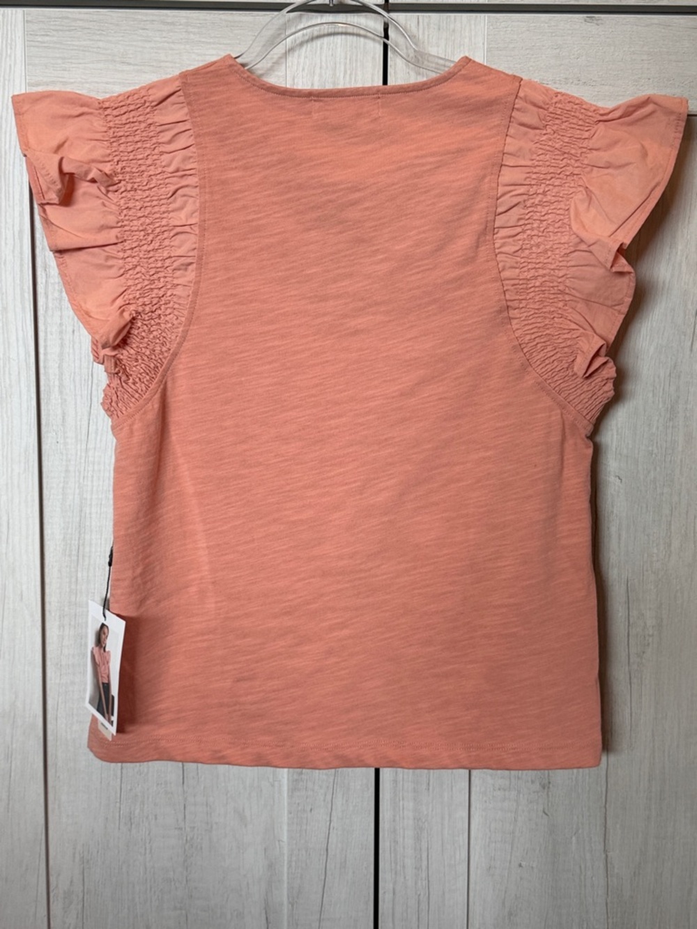 Nation LTD Christa Ruffle Sleeve V-Neck Top - Picture 8 of 8